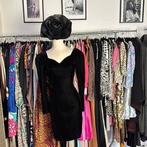 Elegant Black Velvet Dress